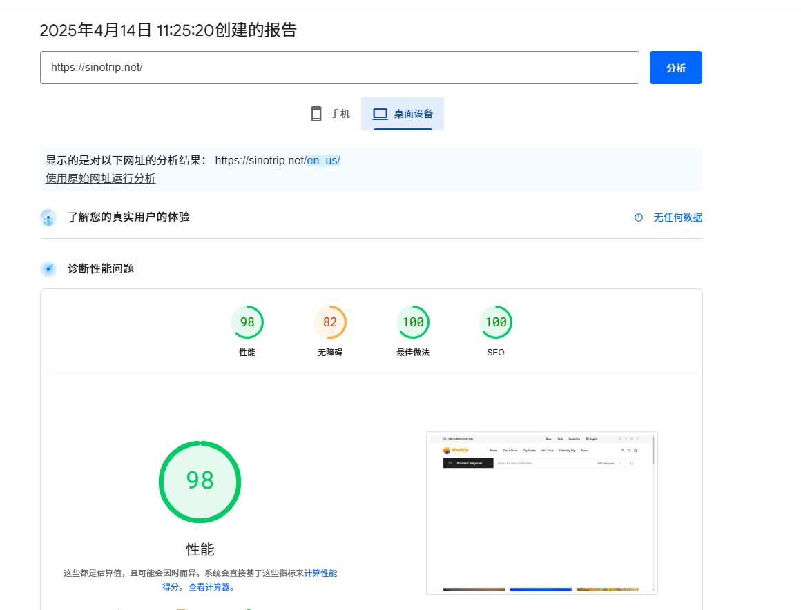旅游网站SEO性能优化